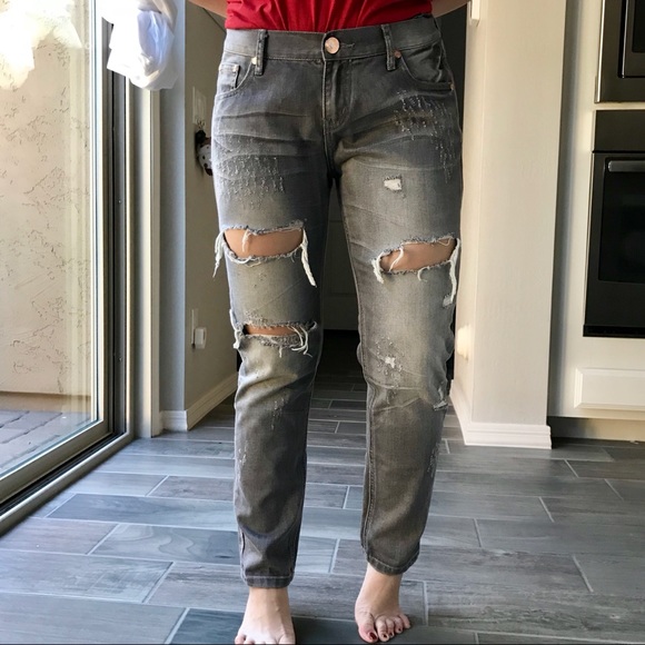 One Teaspoon Denim - One x One Teaspoon Awesome Baggies - Grey